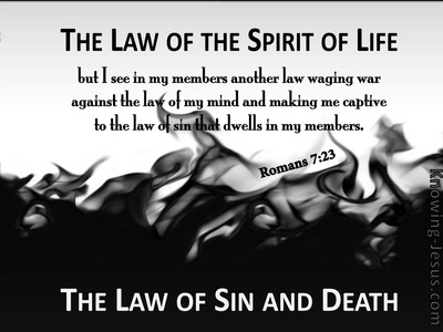 Romans 7:23 The Law Of Sin And Death (black)